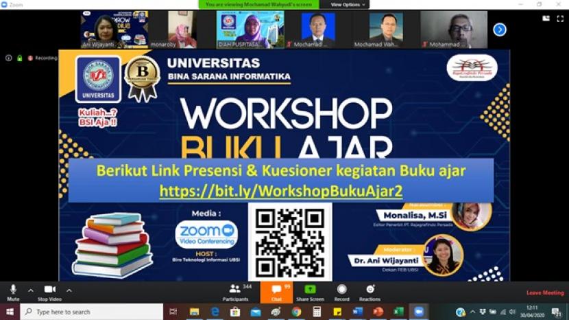 UBSI menyelenggarakan workshop penulisan buku ajar yang diikuti para dosen UBSI dari seluruh Indonesia.