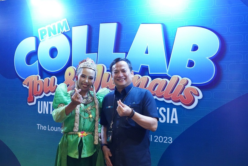 Ugik salah satu nasabah PNM Mekaar ikut berpartisipasi dalam acara Collab Ibu & Jurnalis Untuk Inspirasi Indonesia