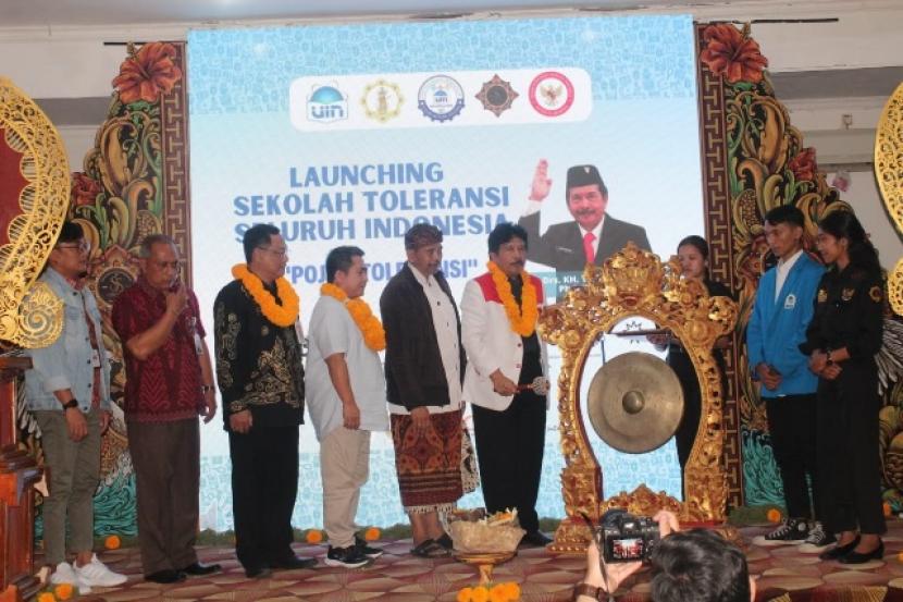 Peluncurun Pojok Toleransi  oleh Pengurus Himpunan Mahasiswa Program (Studi) Studi Agama-Agama UIN Jakarta di Bali, Rabu (23/2/2023). 