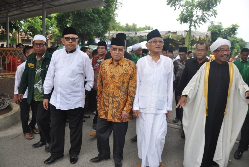 Ulama NU saat Pra Muktamar PBNU di Medan, Ahad (17/5)