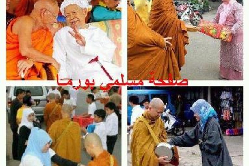 Umat Muslim dengan Umat Buddha di Myanmar