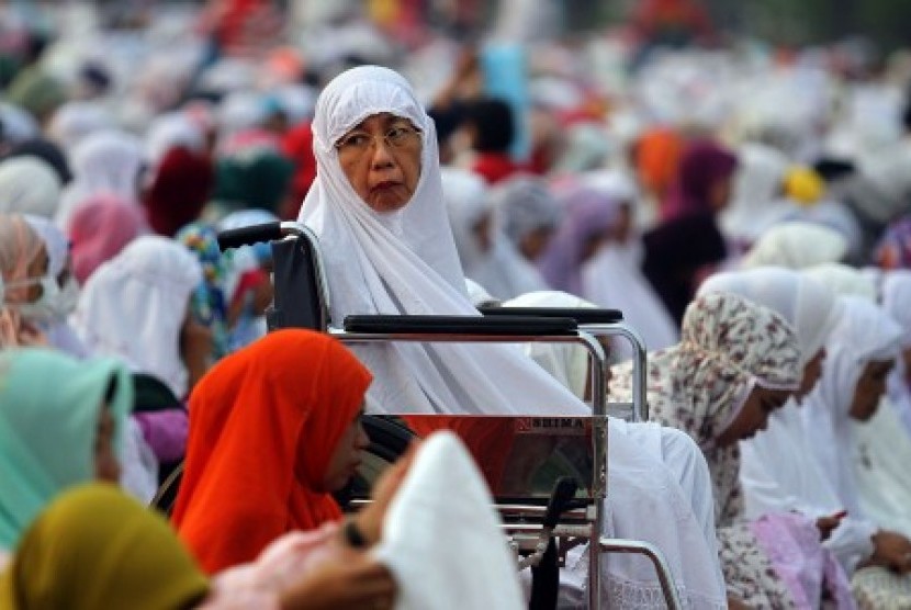 Umat muslim melaksanakan salat Idul Adha 1436 H,  Kamis (24/9). 