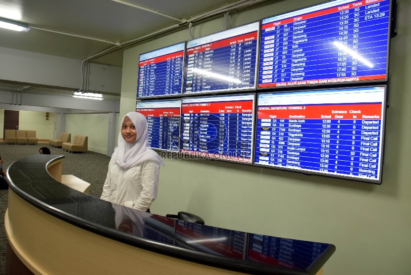 Umroh Lounge di Bandara Soekarno Hatta, Tangerang, Jawa Barat, Rabu (12/8).