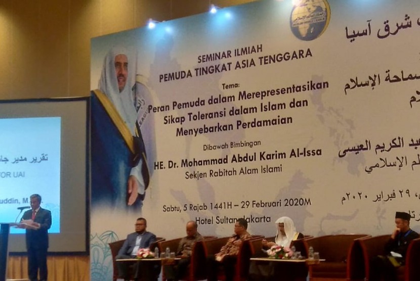 Universitas Al Azhar Indonesia (UAI) bersama Institut Pemimpin Pemuda Al Azhar (AYLI) Jakarta, menggelar Seminar Internasional Pemuda se-ASEAN dan lintas Agama di Jakarta, Sabtu (29/2). 