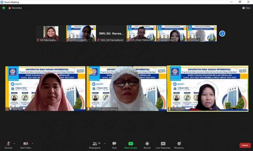Universitas BSI (Bina Sarana Informatika) kampus Bogor melaksanakan Rapat Evaluasi Kegiatan Belajar Mengajar (KBM) Program Studi (Prodi) Sistem Informasi Akutansi (SIA) Universitas BSI kampus Bogor. 