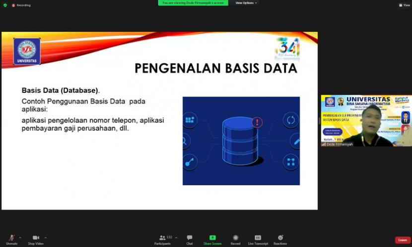 Universitas BSI (Bina Sarana Informatika) kampus Bogor melalui prodi Sistem Informasi menyelenggarakan workshop pembekalan uji profisiensi sistem basis data.