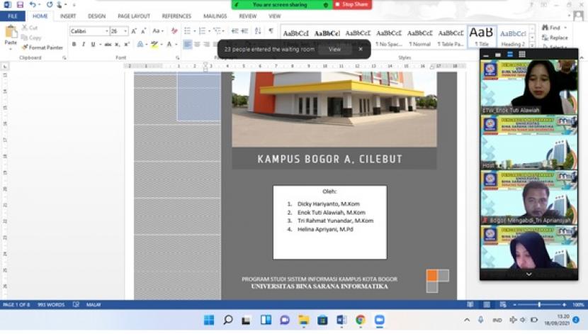 Universitas BSI (Bina Sarana Informatika) kampus Bogor membantu Komunitas Bogor Mengabdi mengolah angka dengan Ms Excel.