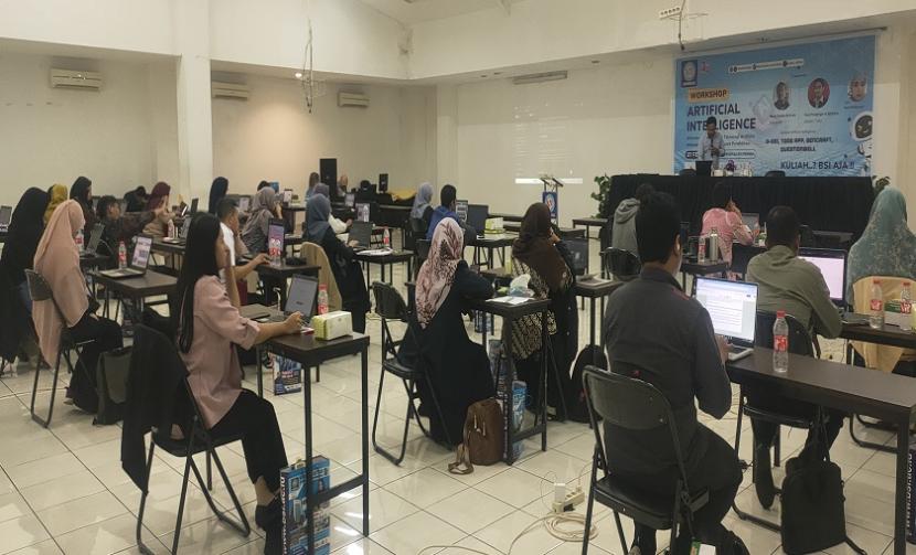 Universitas BSI (Bina Sarana Informatika) kampus Pemuda kembali akan menggelar workshop bertema EduTech dengan mengusung tema Mengembangkan Materi Pembelajaran Interaktif dengan Artificial Intellegence (AI). Acara ini akan diselenggarakan pada Kamis, 30 Mei 2024 di Aula Lantai 4, Gedung Universitas BSI Kampus Pemuda, yang beralamat di Jalan Kayu Jati 5 No. 2, Rawamangun, Jakarta Timur.