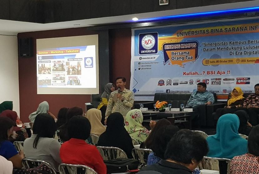 Universitas BSI (Bina Sarana Informatika) kampus Pontianak akan mengadakan acara Bincang Kampus Bersama Orang Tua (BKOT).
