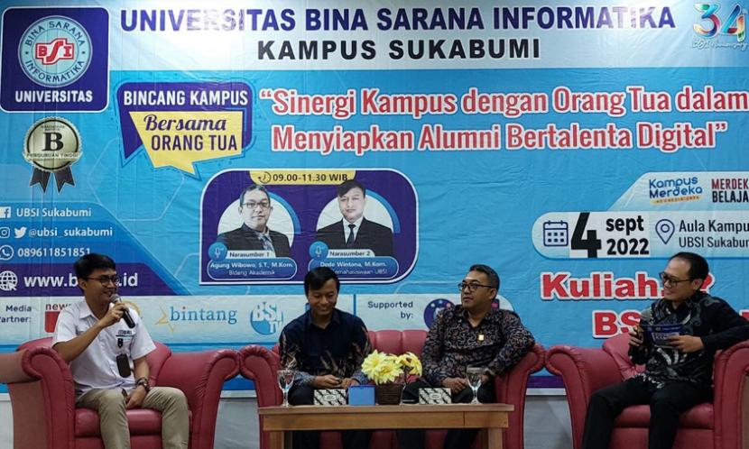 Universitas BSI (Bina Sarana Informatika) kampus Sukabumi sukses menggelar BKOT (Bincang Kampus Bersama Orang Tua). 