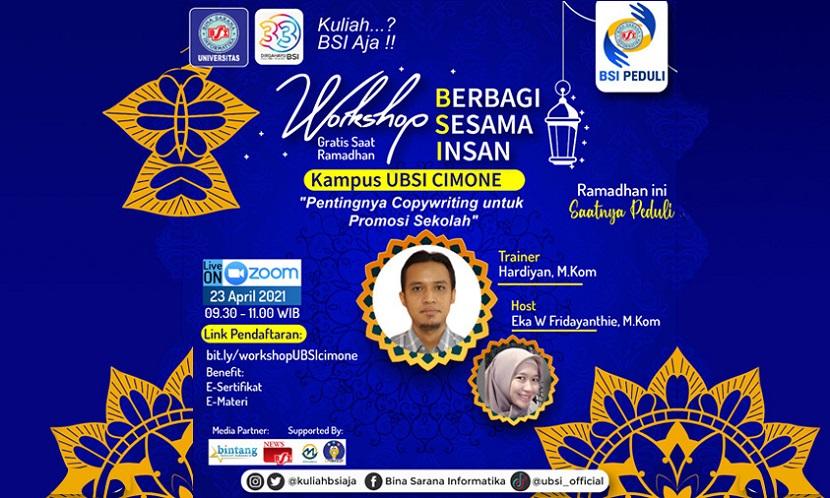 Universitas BSI (Bina Sarana Informatika) kampus Tangerang akan mengadakan program Berbagi Sesama Insan.