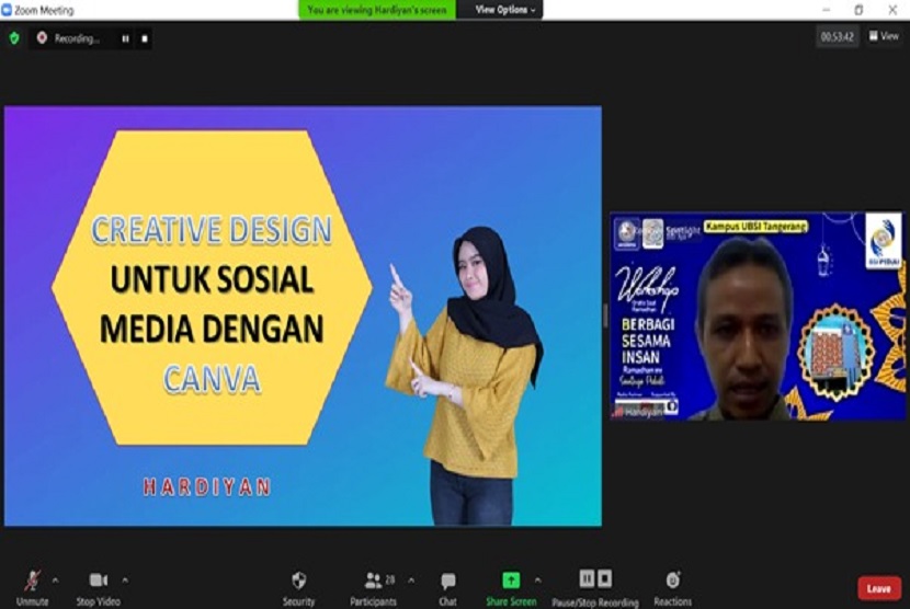 Universitas BSI (Bina Sarana Informatika) kampus Tangerang sukses menggelar workshop dalam mengisi kegiatan Berbagi Sesama Insan di bulan ramadhan yang bertajuk Creative Design Untuk Sosial Media dengan Canva. Acara ini digelar kedua kalinya pada Rabu (28/4) silam.