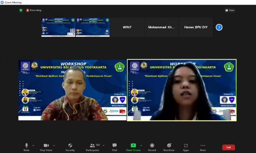 Universitas BSI (Bina Sarana Informatika) kampus Yogyakarta berikan edukasi kepada siswa MAN 4 Bantul, berupa kegiatan workshop tentang pembuatan aplikasi Android, untuk pembelajaran siswa. 