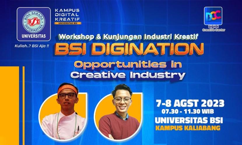 Universitas BSI kampus Kaliabang Bekasi Utara akan menggelar BSI Digination 2023.
