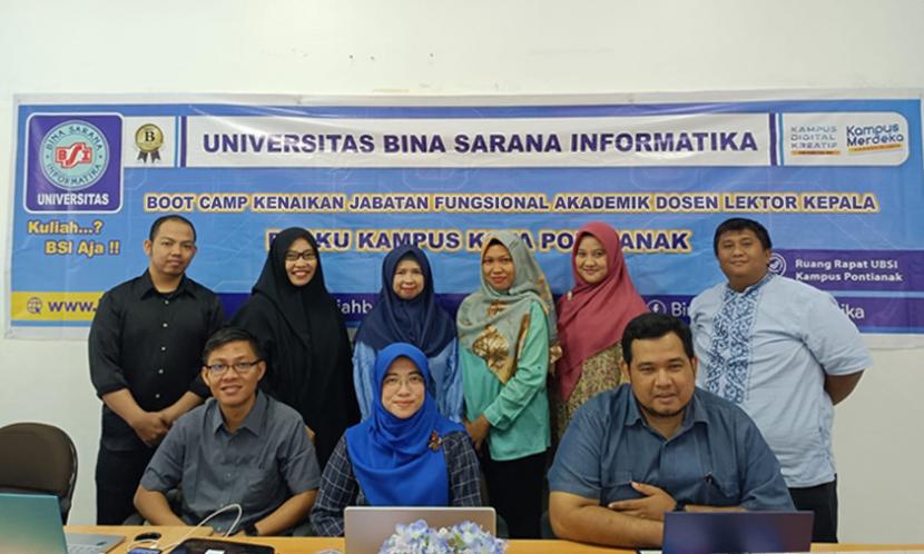 Universitas BSI kampus Pontianak mengadakan Bootcamp Kenaikan Jabatan Fungsional Akademik (JFA) bagi dosen Lektor Kepala.