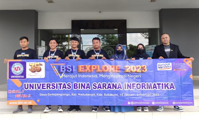 Universitas BSI kampus Sukabumimelakukan pelepasan kepada para peserta BSI Explore 2023.