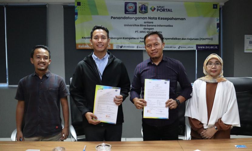 Universitas BSI menandatangani nota kesepahaman (MoU) dengan PT MNC Media Baru.