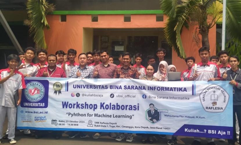 Universitas BSI menggelar Workshop Python for Machine Learning untuk para siswa SMK Raflesia Depok.