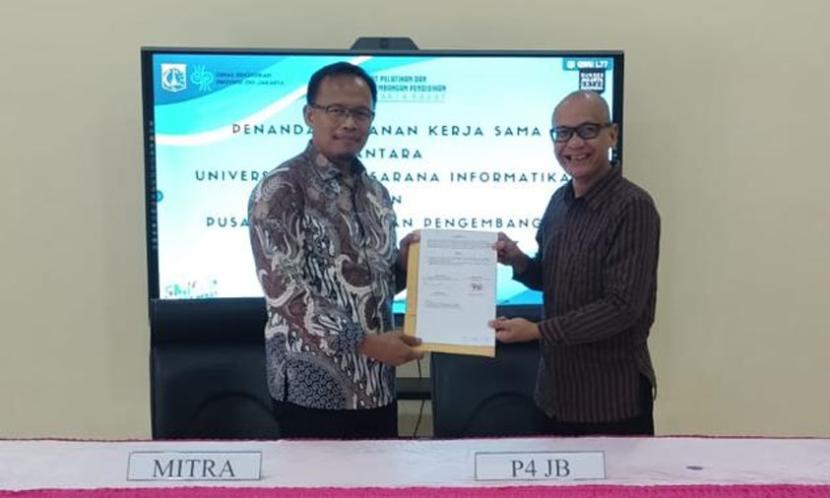 Universitas BSI telah melaksanakan penandatanganan perjanjian kerja sama (PKS) dengan Pusat Pelatihan dan Pengembangan Pendidikan (P4) Jakarta Barat. 