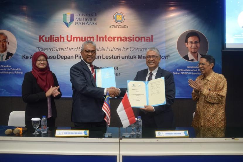 Universitas Budi Luhur melakukan penandatanganan Memorandum of Understanding (Mou) bersama Universiti Malaysia Pahang