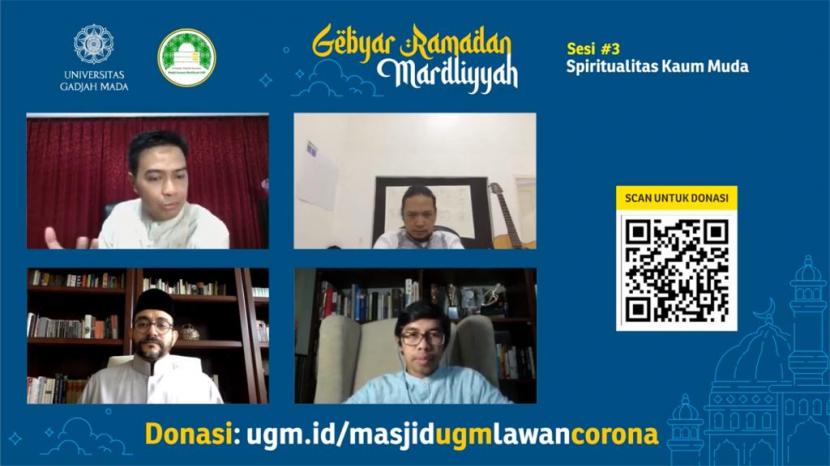 Universitas Gadjah Mada mengadakan sesi diskusi Gebyar Ramadhan Mardliyyah dengan tema Spiritualitas Kaum Muda.