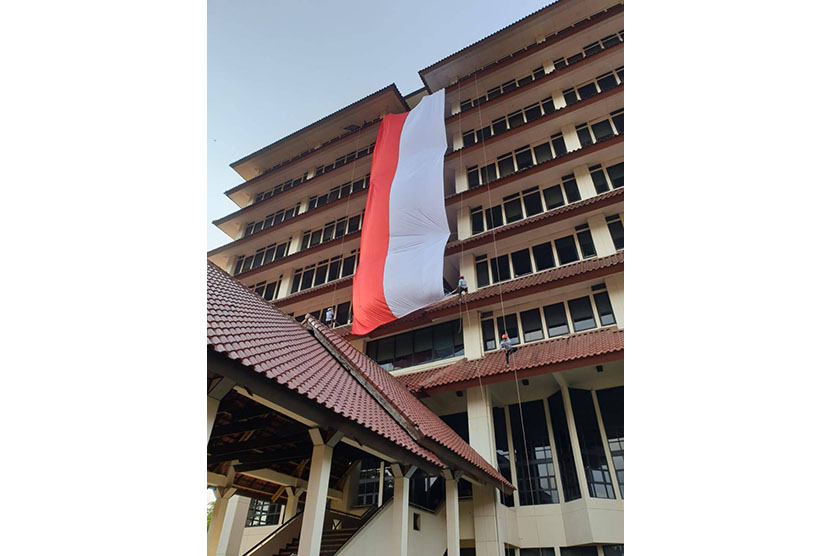 Gedung rektorat Universitas Indonesia (UI) di Kecamatan Beji, Kota Depok, Jawa Barat.