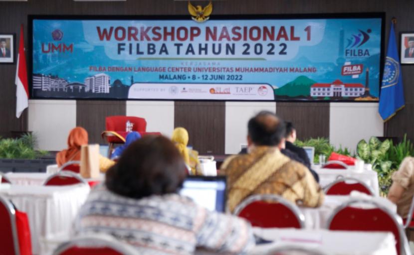 Universitas Muhammadiyah Malang (UMM) bersama Forum Institusi Layanan Bahasa (FILBA) menyelenggarakan Workshop Nasional 1 FILBA Tahun 2022, beberapa waktu lalu. 