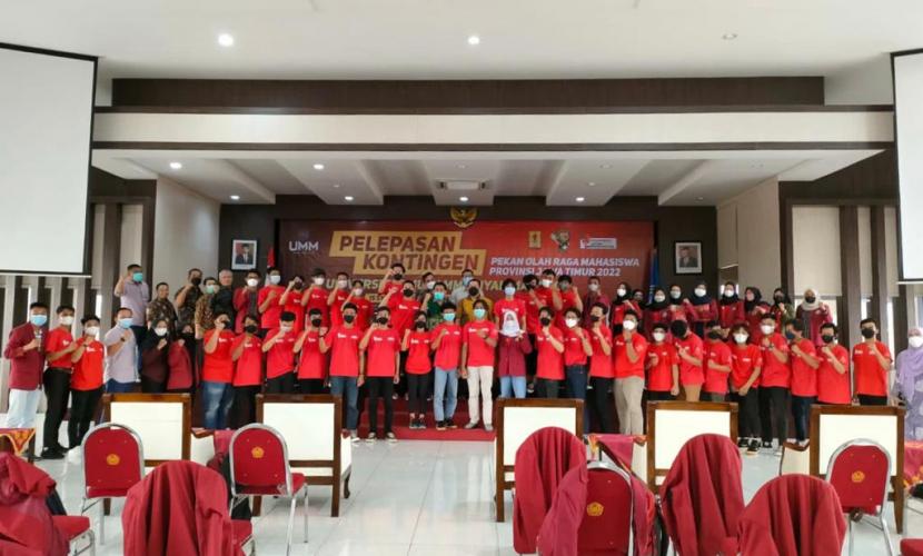 Universitas Muhammadiyah Malang (UMM) melepas 155 atlet untuk mengikuti ajang Pekan Olahraga Mahasiswa Provinsi (Pomprov) Jawa Timur (Jatim) Tahun 2022. Gelaran tersebut berlangsung mulai dari 19 Maret sampai 31 Maret mendatang.