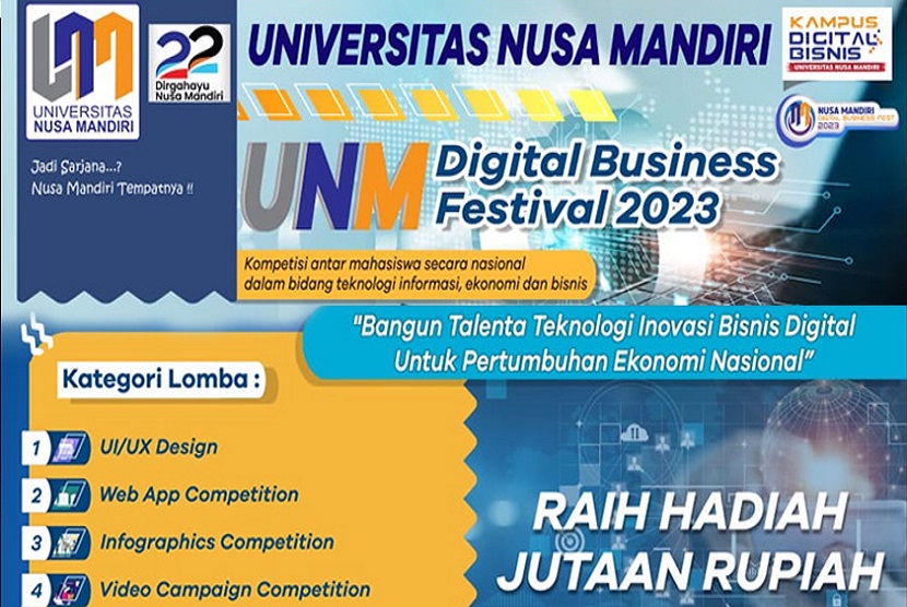 Universitas Nusa Mandiri gelar kompetisi nasional dengan tajuk Digital Business Festival 2023