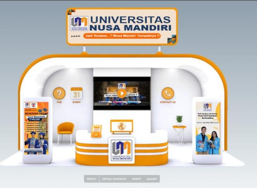 Universitas Nusa Mandiri (UNM) hadir di kegiatan Gebyar Pameran Perguruan Tinggi Jakarta (Gempita) 2021 yang digelar secara daring, Rabu (2/6).