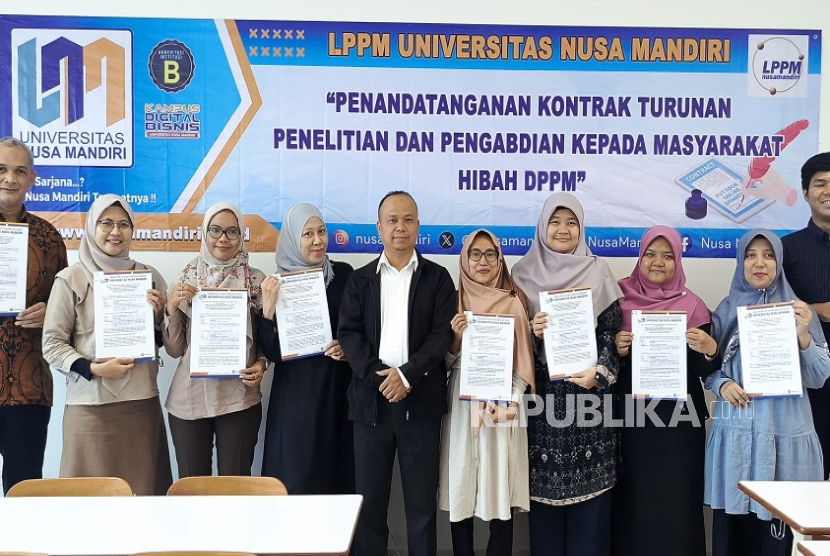 Universitas Nusa Mandiri (UNM) melaksanakan Penandatanganan Kontrak Turunan Hibah Penelitian dan Pengabdian kepada Masyarakat Tahun 2025. 