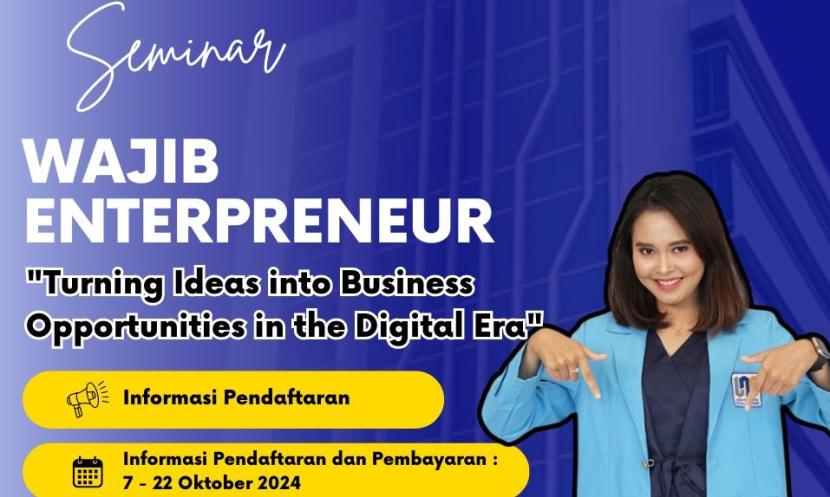 Universitas Nusa Mandiri (UNM) melalui Nusa Mandiri Entrepreneur Center (NEC) akan menggelar seminar kewirausahaan bertajuk 