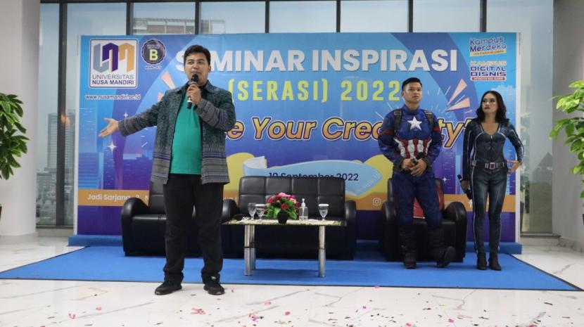 Universitas Nusa Mandiri (UNM) menggelar rangkaian kegiatan Seminar Inspirasi (Serasi) sebagai bagian dari Pengenalan Kehidupan Kampus bagi Mahasiswa Baru (PKKMB). 