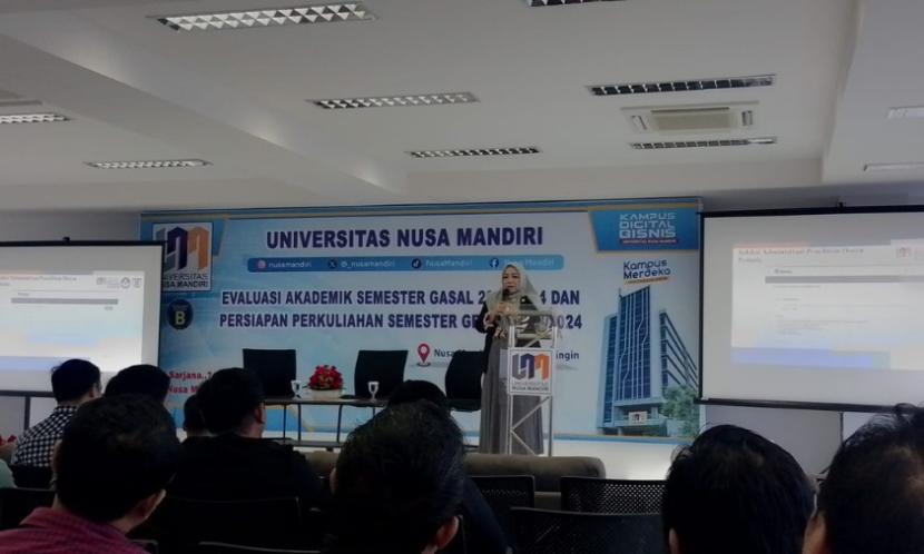 Universitas Nusa Mandiri (UNM) sukses mengadakan kegiatan Pertemuan Akademik untuk Semester Gasal 2023/2024, bertempat di Universitas Nusa Mandiri kampus Jatiwaringin, Jakarta Timur. 