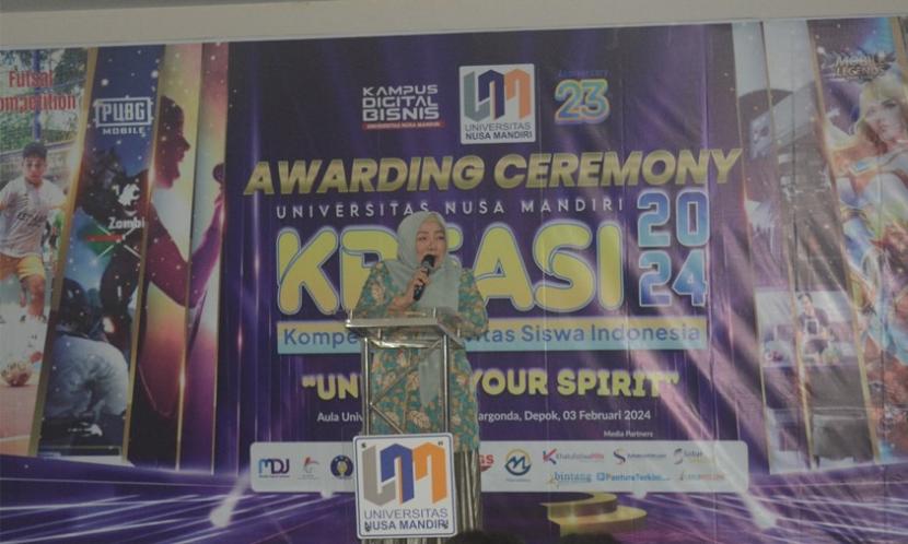 Universitas Nusa Mandiri (UNM) sukses menyelenggarakan kegiatan Awarding Ceremony sebagai bentuk upacara pemberian penghargaan kepada para pemenang yang ikut serta dalam kegiatan Kompetisi Kreatifitas Siswa Indonesia 2024 (KREASI 2024)