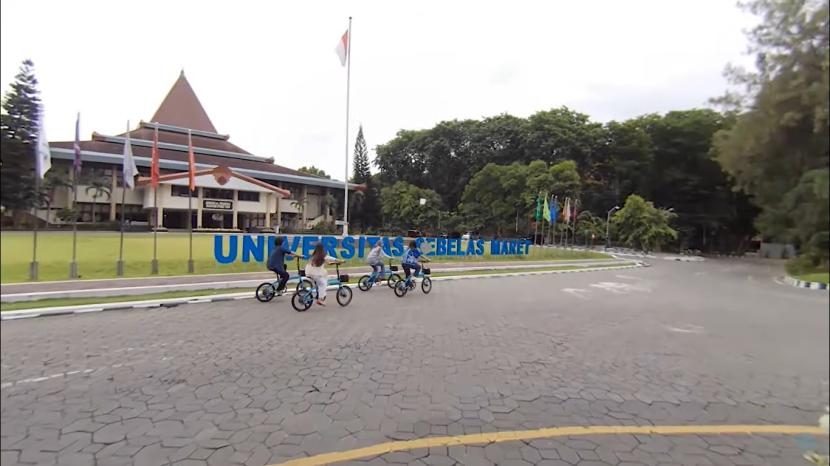 Suasana Universitas Sebelas Maret (UNS) di Kota Solo, Jawa Tengah.