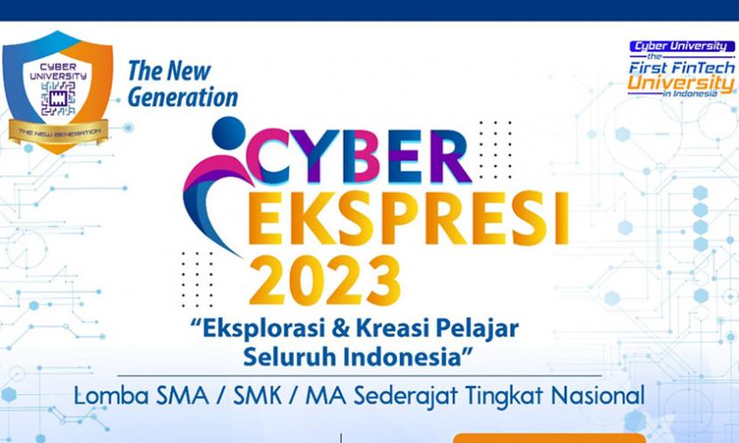 Universitas Siber Indonesia atau yang lebih dikenal dengan Cyber University, menghadirkan event Cyber Expresi 2023 bagi siswa/i SMA/SMK/Sederajat.