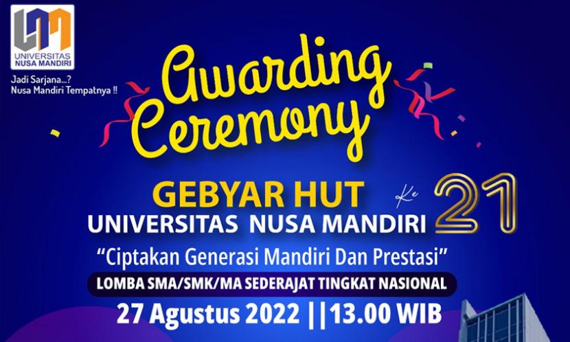 UNM akan menggelar awarding ceremony pada Sabtu (27/8/2022) mendatang pukul 13.00 Wib.