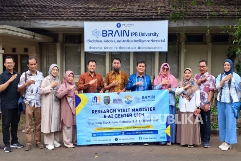 Perkuat Riset AI dan Blockchain, Magister Ilmu Komputer UNM Kunjungi Pusat Riset BRAIN IPB