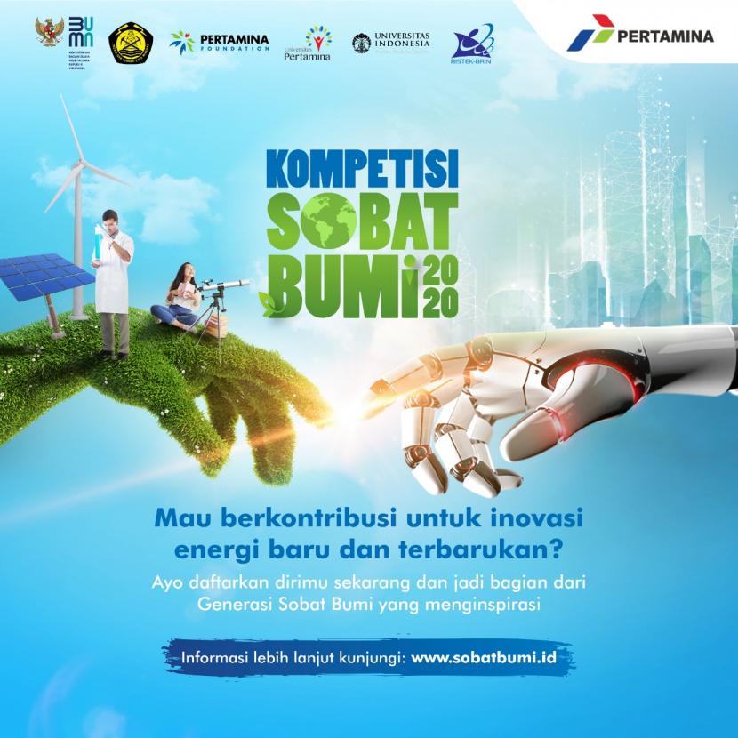 Untuk mendukung bibit unggul dalam inovasi energi baru dan terbarukan (EBT), Pertamina meluncurkan Kompetisi Sobat Bumi (KSB) bagi mahasiswa, dosen, peneliti, penggiat energi terbarukan  dan masyarakat umum di seluruh Indonesia. 