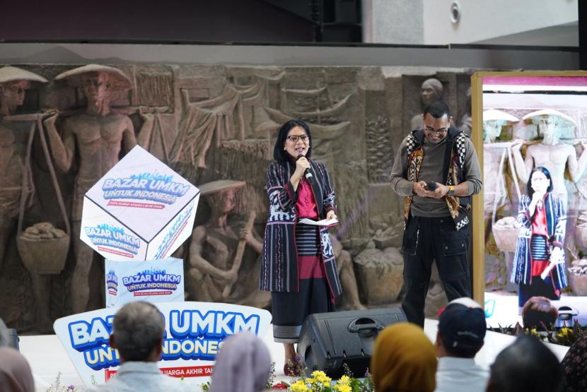 Upacara pembukaan Bazaar UMKM untuk Indonesia, di Sarinah, Jakarta, Jumat (1/12/2023). 