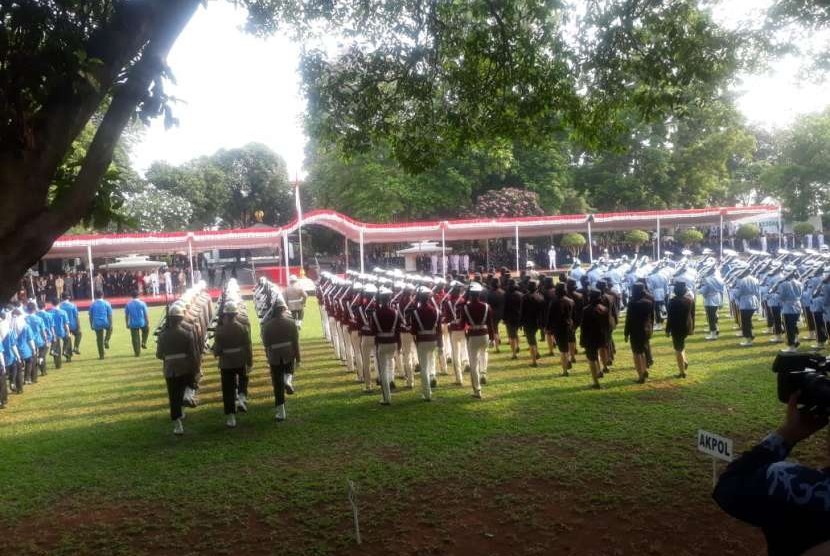 Upacara Peringatan Hari Kesaktian Pancasila, Monumen Pancasila Sakti, Lubang Buaya, Jakarta Timur. Senin (1/10).