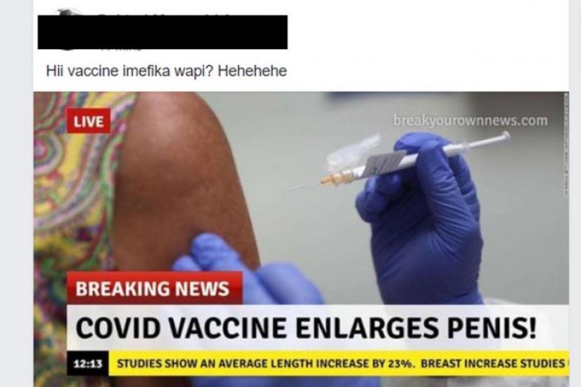 Vaksin covid-19 memperbesar penis, benarkah?