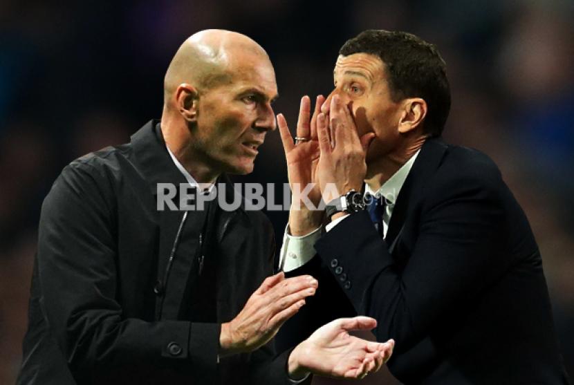 Valencia vs Real Madrid, adu taktik Zinedine Zidane (kiri) dan Javi Gracia.  