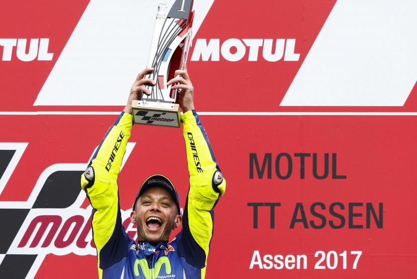 Valentino Rossi juarai GP Belanda di Sirkuit Assen, Ahad (25/6).