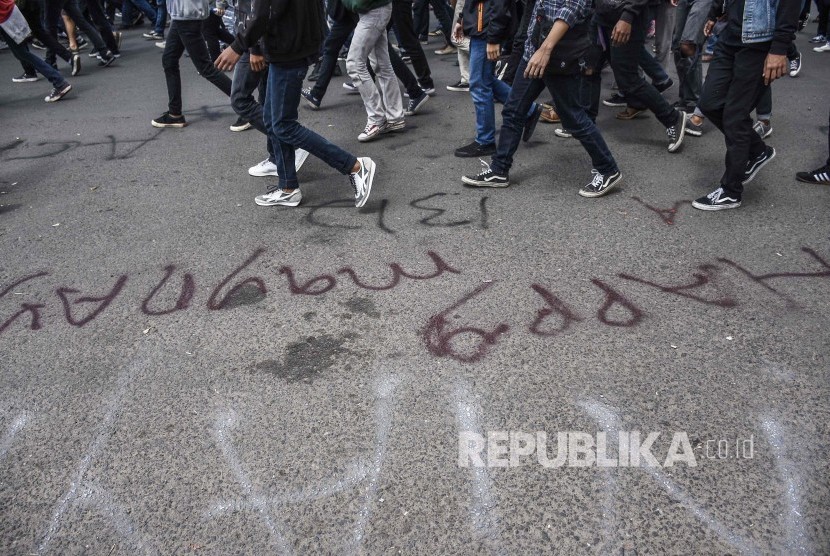 Polisi Sebut Kelompok Anarko Siapkan Rencana Vandalisme. Foto: Aksi vandalisme