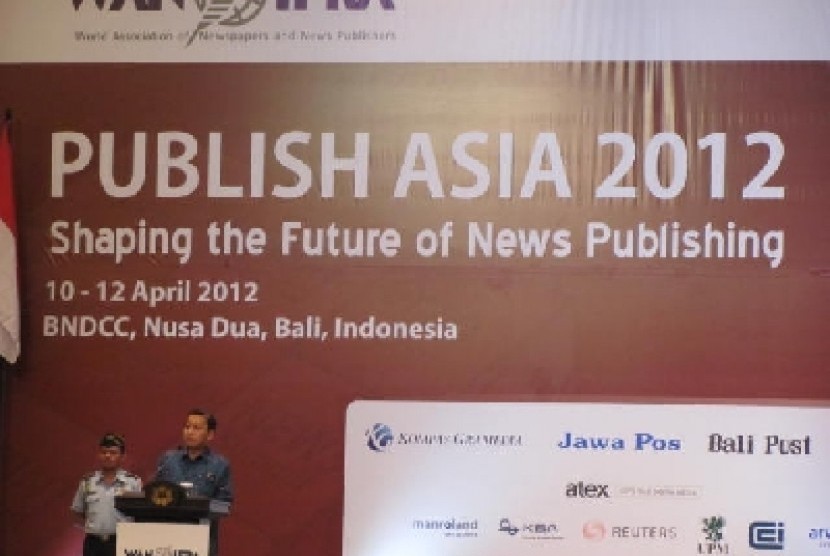 Vice President Boediono opens World Association of Newspapers and News Publishers (WAN-IFRA) in Bali, Wednesday.