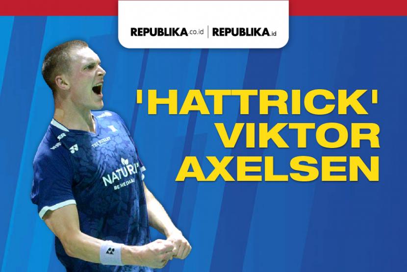 Viktor Axelsen meraih hattrick di Indonesia Open 2023.