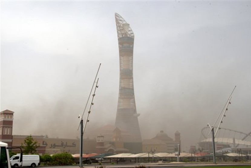 Villagio Mall di Qatar Terbakar