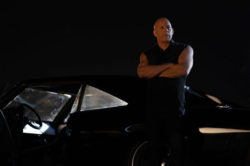 Vin Diesel saat berperan sebagai Dom Toretto di film Fast X. Salah satu OST film ini dinyanyikan oleh Jimin BTS.